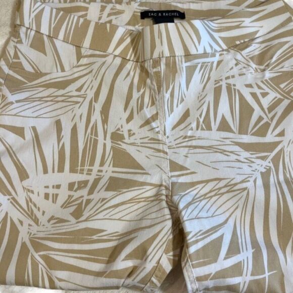 Zac & Rachel Women's Palm Leaf Print Pants Stretch Fit Size 8 - Picture 6 of 11